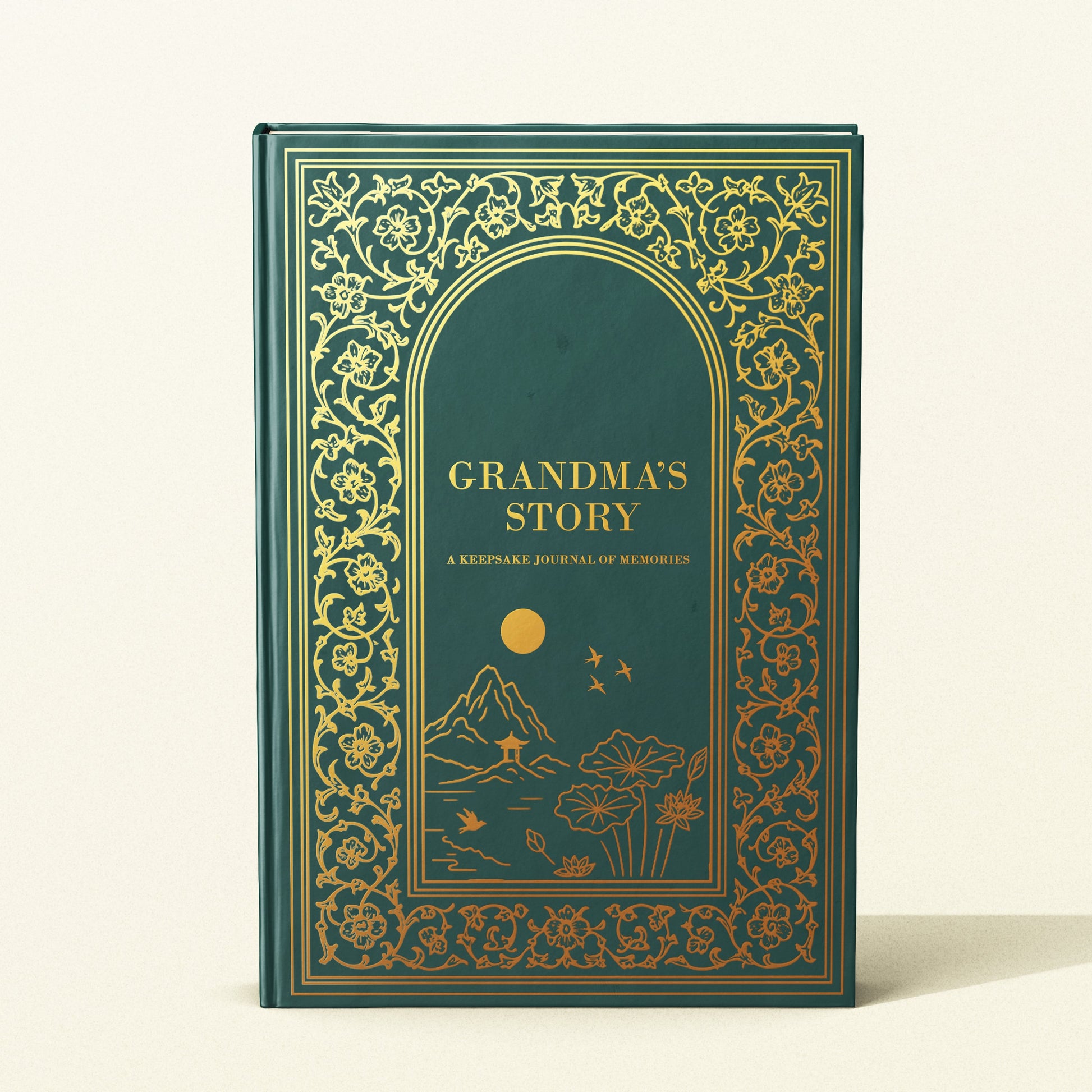 Book titled 'Grandma's Story' with decorative cover on a white background