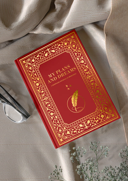 "My Plans And Dreams" Blank Journal Book - Gold Foil Hardcover Case